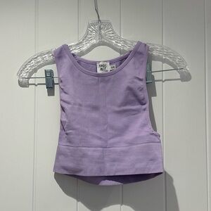 Princess Polly Lavender Ribbed Cropped Tank